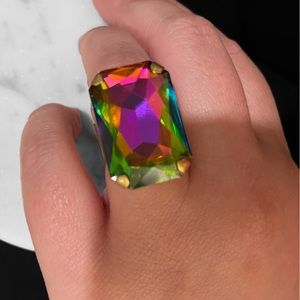 Alex and Ani Rainbow Rectangular Cocktail Ring